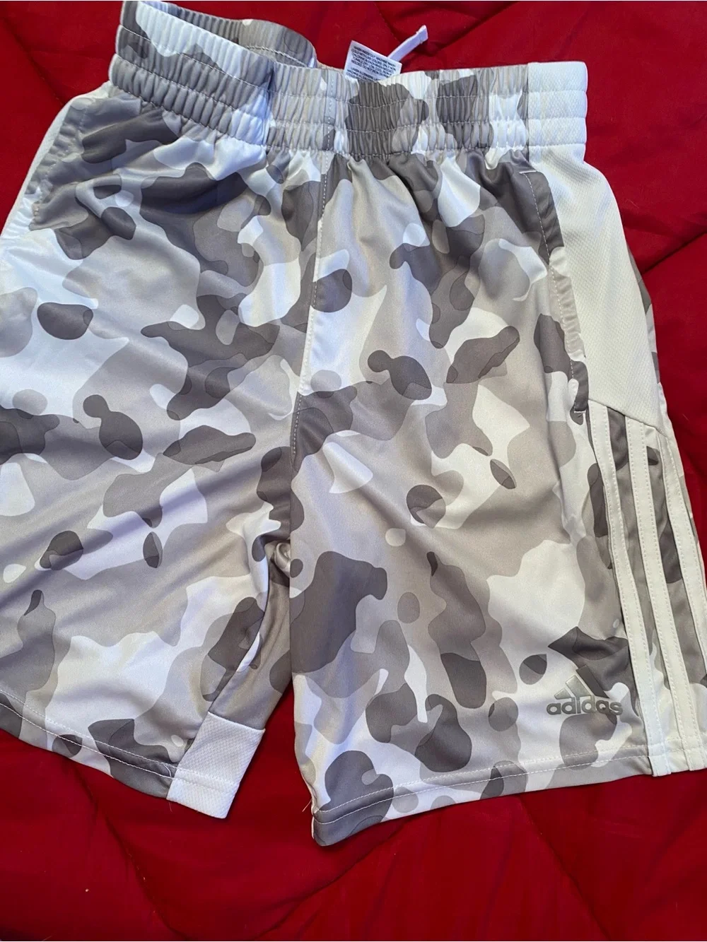 adidas Boy’s Gray Camo Athletic Shorts
